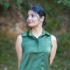 Green Satin Top