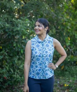 Azure Linen Top - Image 7