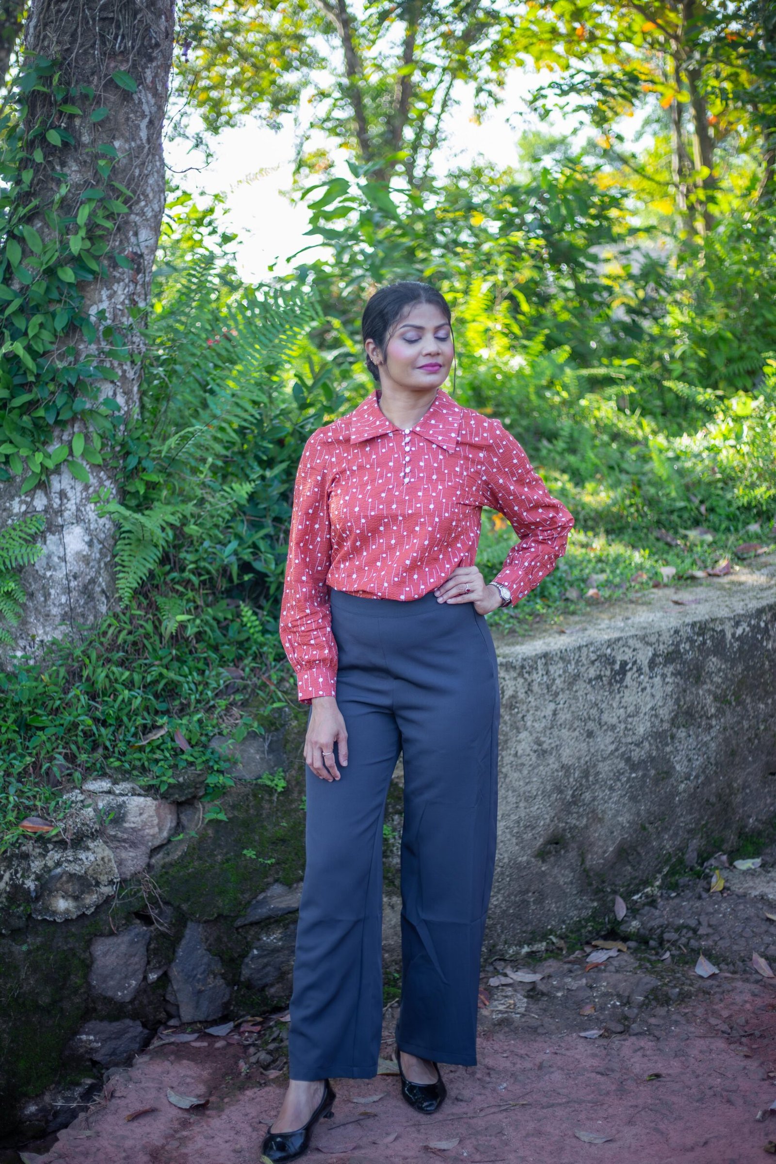 Flare Pant (Black & Blue)